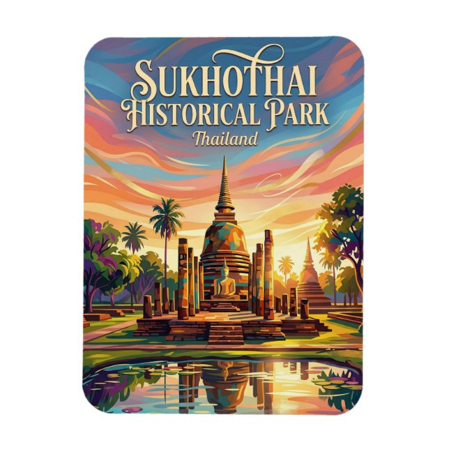 Sukhothai Historical Park Thailand Magnet (Vertical)