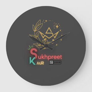 Sukhpreet Kaur Custom Wall Clock | Elegant Design