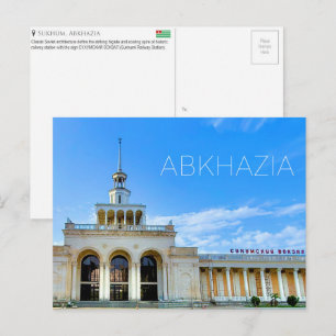 Sukhum Railway Station, Sukhum, Abkhazia Travel Postcard