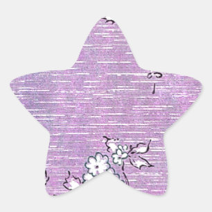 "Suki" Vintage Wallpaper - Purple Star Sticker