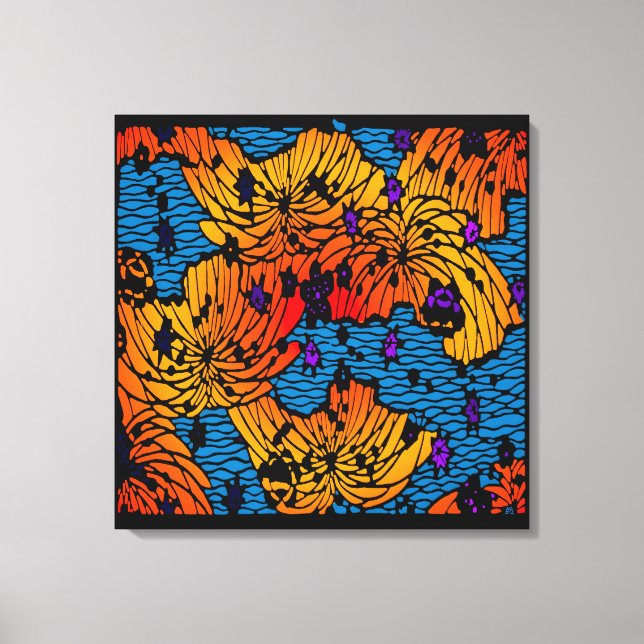 Suki's Water Garden 4 Canvas Print (Front)