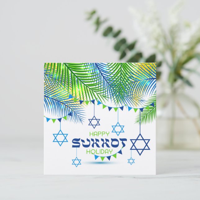  Sukkot Day greeting  Invitation (Standing Front)