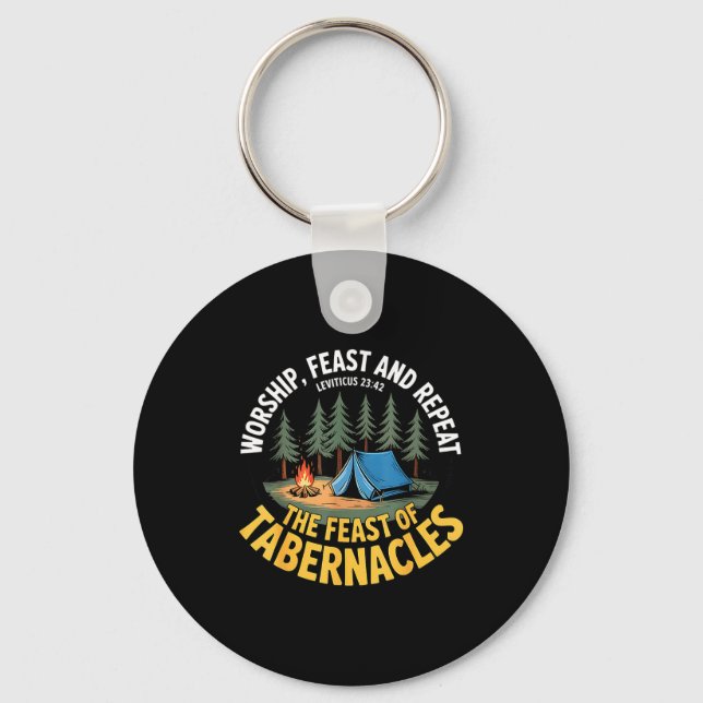 Sukkot _ Hebrew Israelite Feast Days _ Feast Of Ta Key Ring (Front)