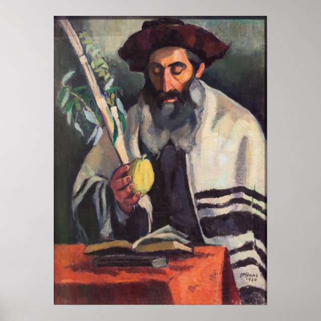 Sukkot - Painting by Paula Gans - Signed 1920 Poster (Front)