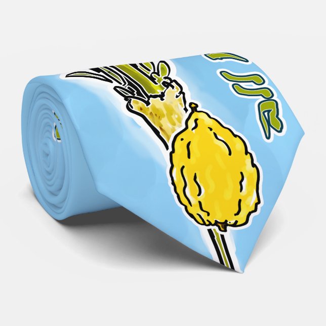 Sukkot - the Four Species Tie (Rolled)