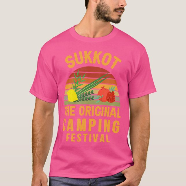 Sukkot The Original Camping Festival Sukkah Lulav  T-Shirt (Front)