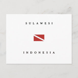 Sulawesi Indonesia Scuba Dive Flag Postcard
