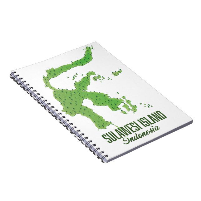 Sulawesi island Indonesia map Notebook (Right Side)