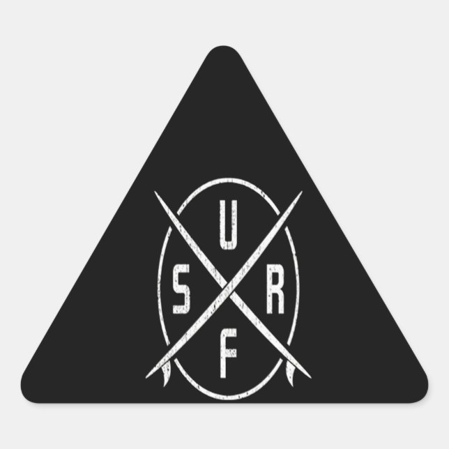 Sulfing Lover| Compass Of Surfing Triangle Sticker (Front)