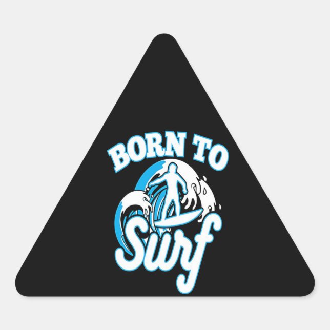 Sulfing Lover| Dad Sulfing Born To Surf Triangle Sticker (Front)