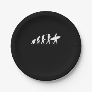 Sulfing Lover  Surfing Evolutionary Paper Plate