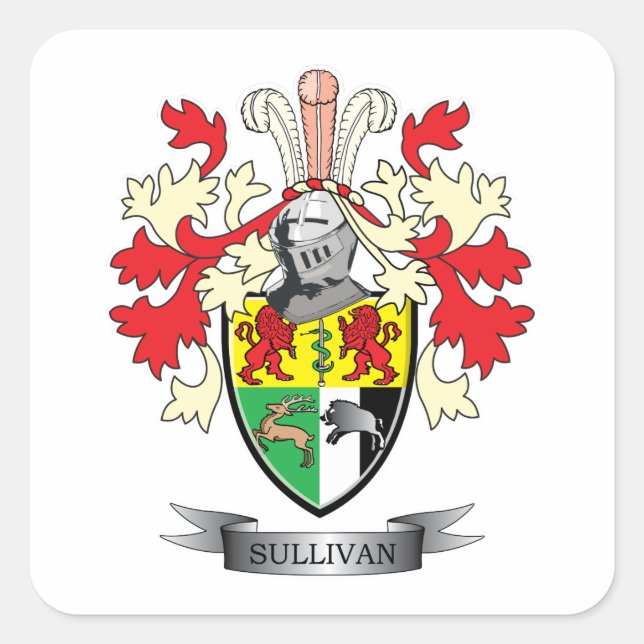 Sullivan Coat of Arms Square Sticker (Front)