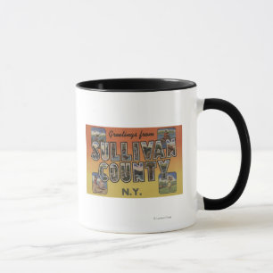 Sullivan County, New York - Large Letter Scenes Mug