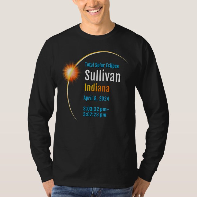Sullivan Indiana In Total Solar Eclipse 2024 1 T-Shirt (Front)