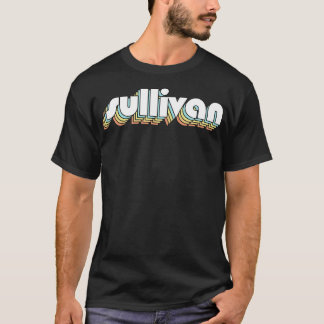 Sullivan Retro Rainbow Typography Faded Style T-Shirt