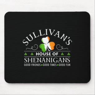 Sullivan Shirt Irish Shenanigans St Patricks Day Mouse Mat