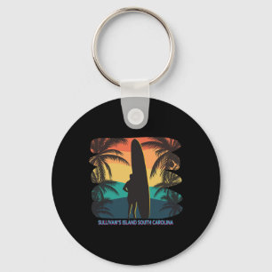 Sullivan's Island South Carolina Sc Palm Tree Surf Key Ring