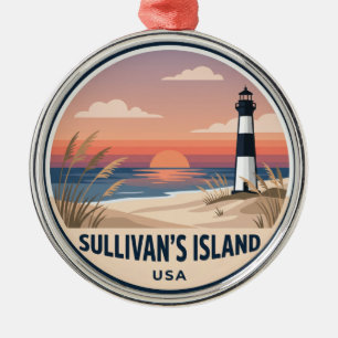 Sullivan's Island USA Metal Tree Decoration