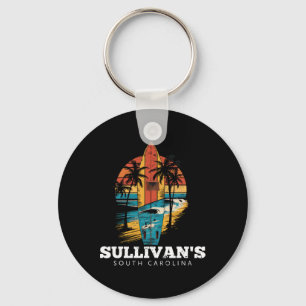 Sullivan's South Carolina Surfboard Surfing Retro Key Ring