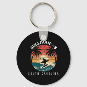 Sullivan's South Carolina Surfboard Waves Beach Key Ring
