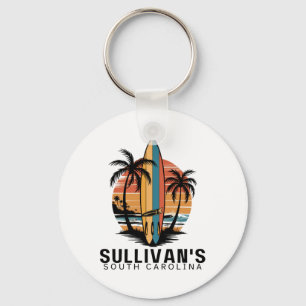 Sullivan's South Carolina Surfing Surfer Key Ring