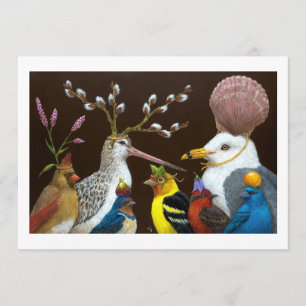 Sully at the party flat card