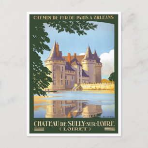 Sully France vintage travel Postcard