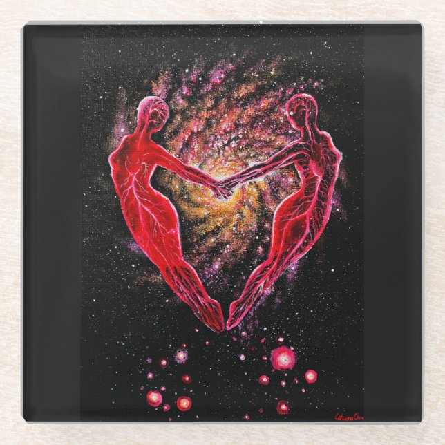 Sulmate connection glass coaster (Front)