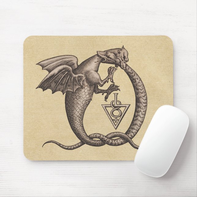 Sulphur and Mercury Symbol Mouse Mat (With Mouse)