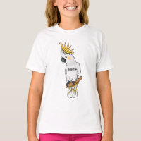 Sulphur-crested cockatoo bird cartoon illustration