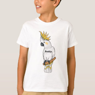 Sulphur-crested cockatoo bird cartoon illustration T-Shirt