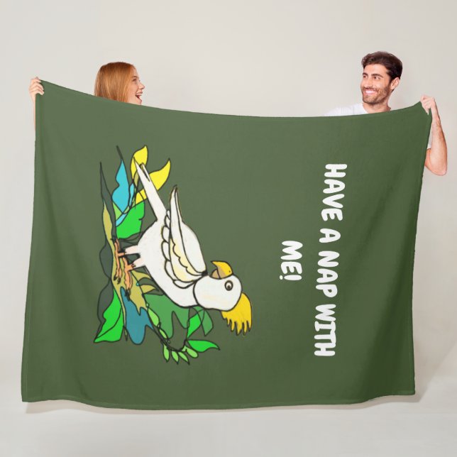 Sulphur crested cockatoo fleece blanket (In Situ)