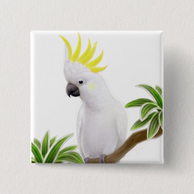 Sulphur Crested Cockatoo Pin (Front)