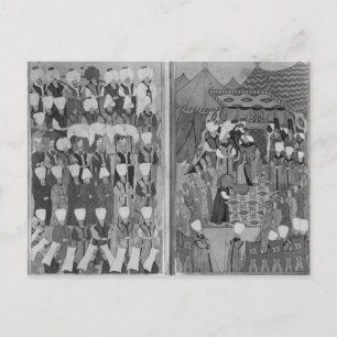 Sultan Ahmed III Distributing Money Postcard