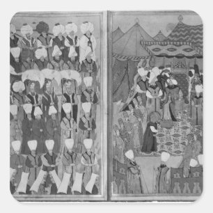 Sultan Ahmed III Distributing Money Square Sticker