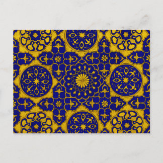 'Sultan Barquq' gold and lapis postcard