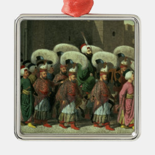 Sultan Mahmud II in Procession, 1809 Metal Tree Decoration