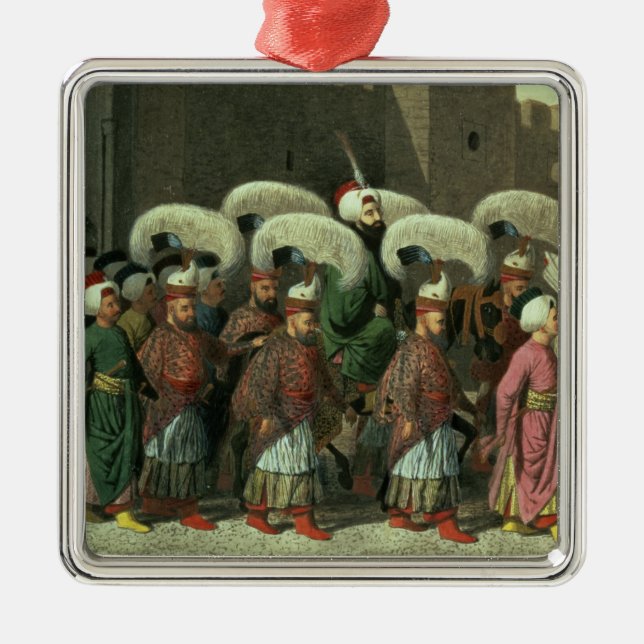 Sultan Mahmud II in Procession, 1809 Metal Tree Decoration (Front)