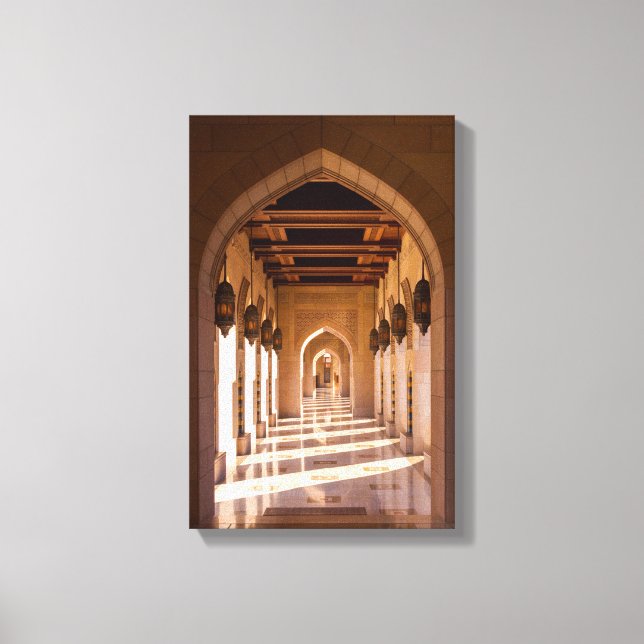Sultan Qaboos Grand Mosque in Muscat, Oman Canvas Print (Front)