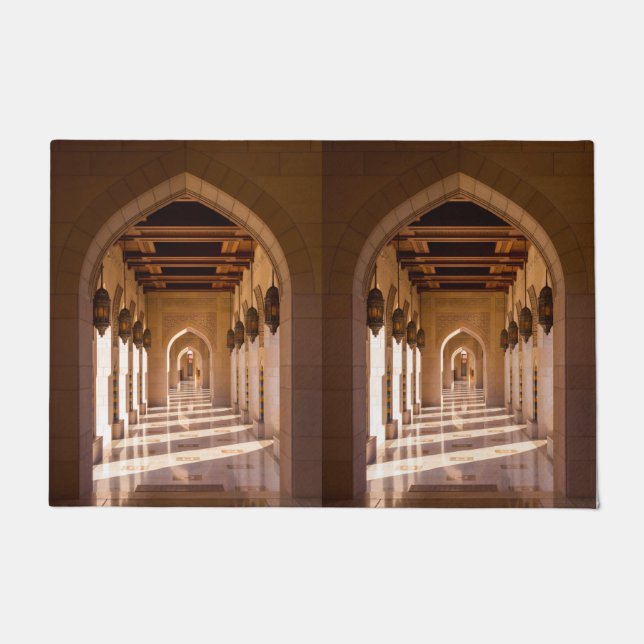 Sultan Qaboos Grand Mosque in Muscat, Oman Doormat (Front)