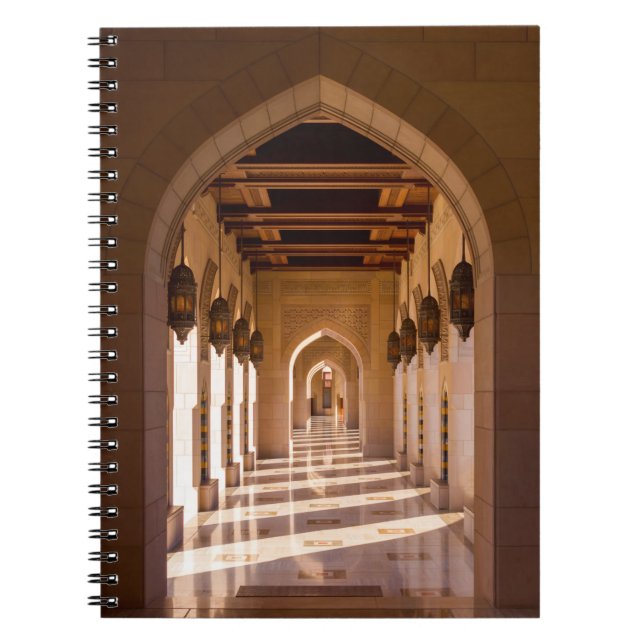 Sultan Qaboos Grand Mosque in Muscat, Oman Notebook (Front)