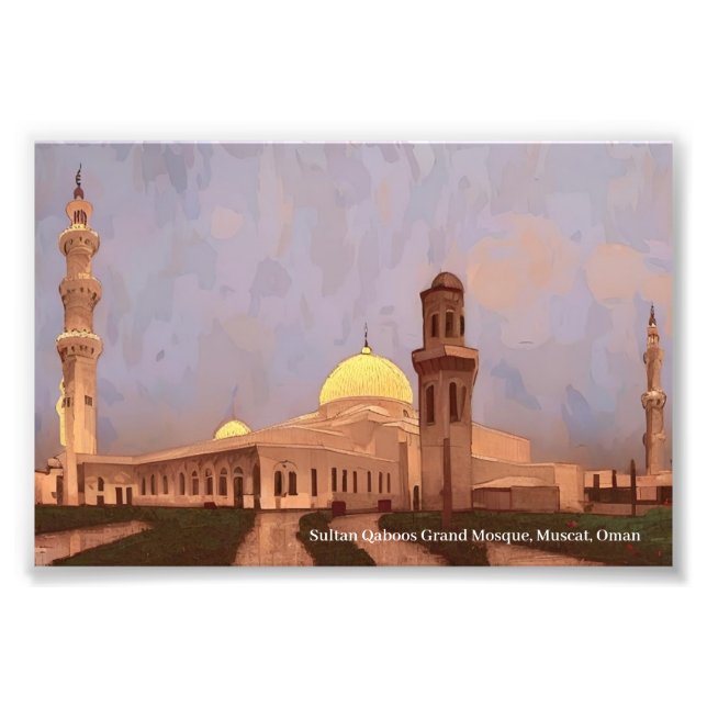 Sultan Qaboos Grand Mosque, Muscat on a Poster (Front)