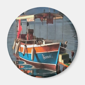 Sultan Taxi Boat Marmaris Nautical Art Magnet