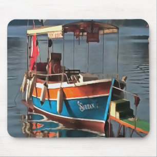 Sultan Taxi Boat Marmaris Nautical Art Mouse Mat