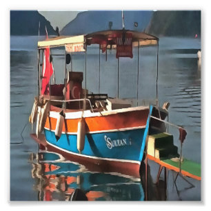 Sultan Taxi Boat Marmaris Nautical Art  Photo Print