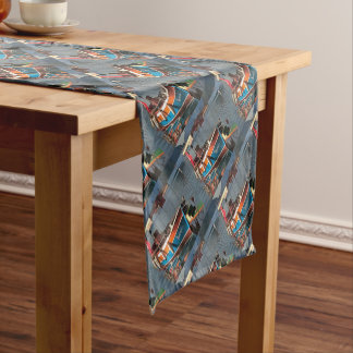 Sultan Taxi Boat Marmaris Nautical Art  Short Table Runner