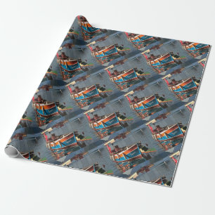 Sultan Taxi Boat Marmaris Nautical Art Wrapping Paper