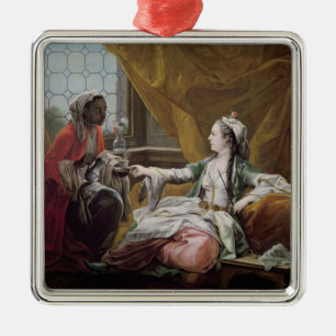 Sultana being offered coffee by a servant metal tree decoration