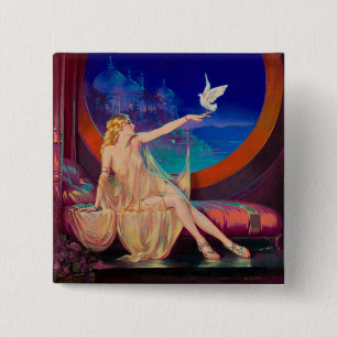 Sultana the Arabian Sultan's Concubine 1925 15 Cm Square Badge