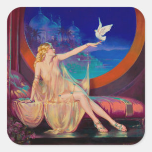 Sultana the Arabian Sultan's Concubine 1925 Square Sticker